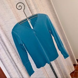 Teal North Face Henley, Size L